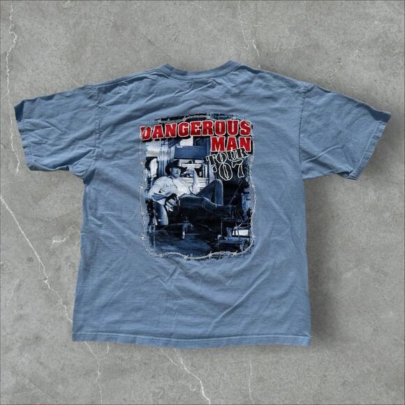 Trace Adkins "Dangerous Man" Tour Tee Blue XL - Picture 1 of 3